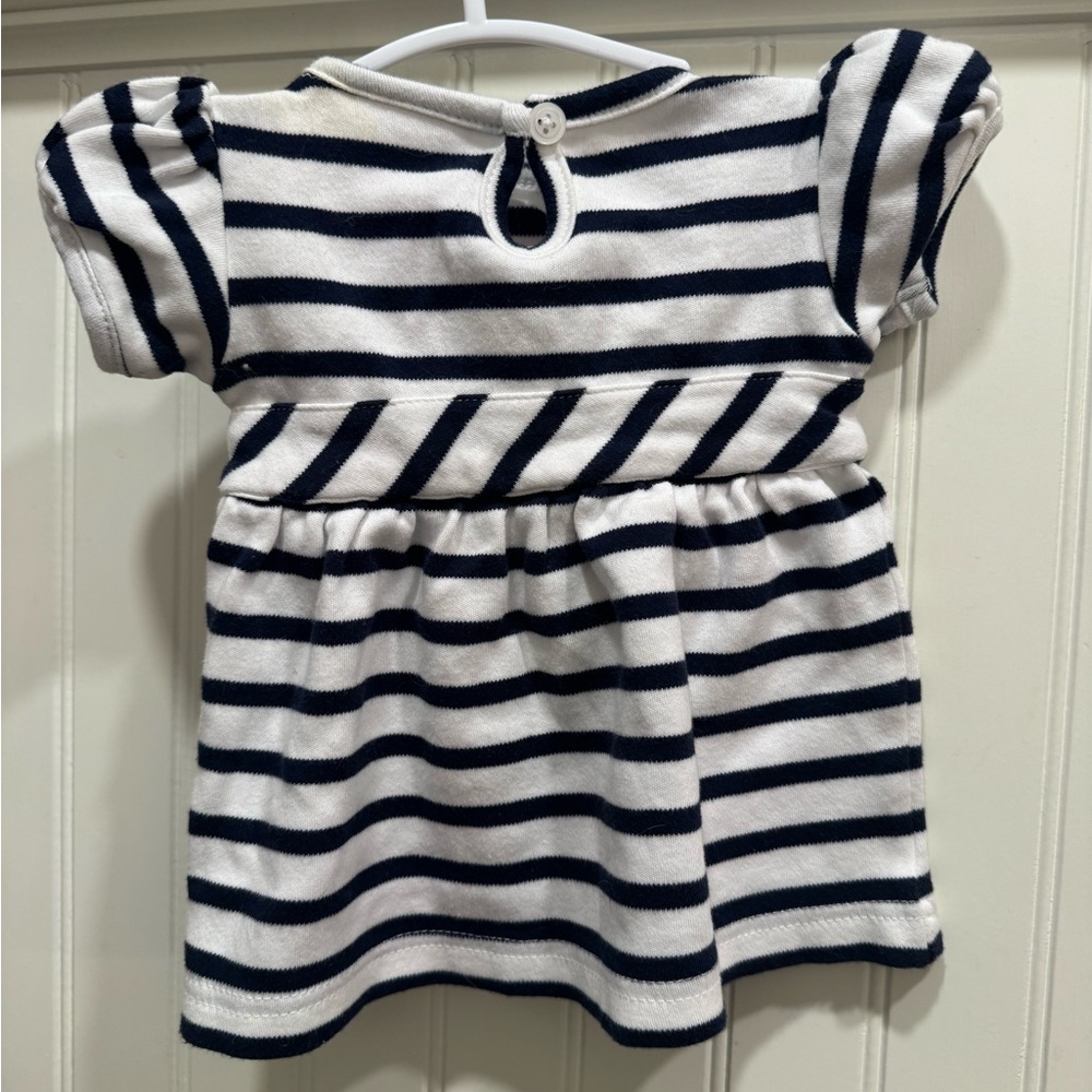 Auburn Navy and White Striped Dress - newborn - War Eagle! Two Feet Ahead - Picture 2 of 4